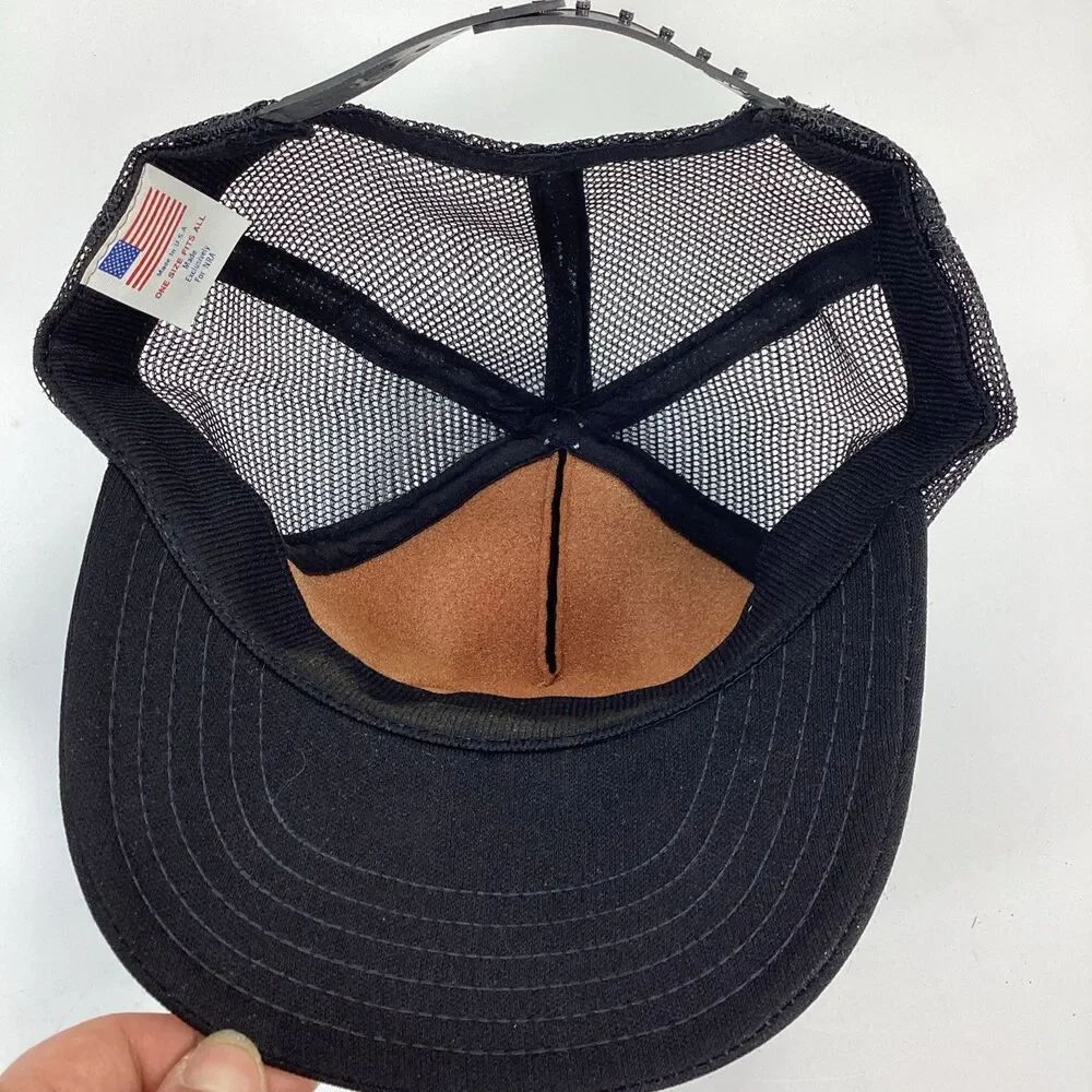Vintage NRA Black Mesh Trucker Hat Snapback Made In USA One Size
